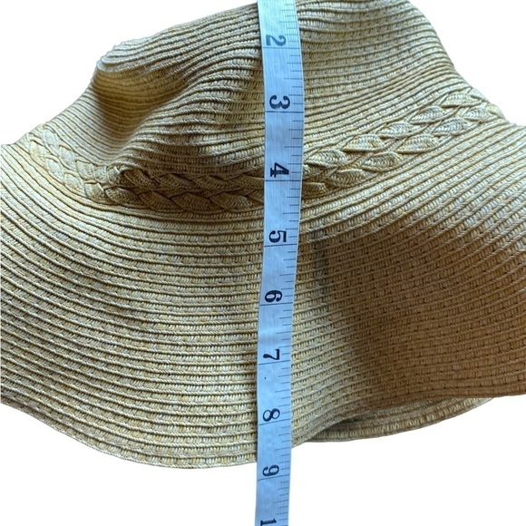 Mint by Goorin Tan Braided 100% Paper Sun Hat Women's Size O/S - Picture 9 of 13